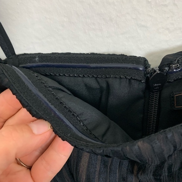 BCBG Max Azria Silk Chiffon Maxi Dress Black - Picture 16 of 17